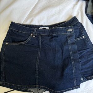 Denim top & skort set